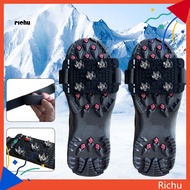 Richu* Rotatable Nail Shoe Grips Rubber Anti-slip Shoe Covers 5 Point Anti-slip Shoe Cover Crampon Traction Cleat for Snow and Ice Walking Anti-skid Traction Grip for Shoes