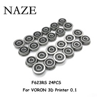 NAZE 10PCS F623-2RS Bearing V0/V0.1 3x10x4mm ABEC-7 Flanged Miniature F623 RS Ball Bearings F623RS F