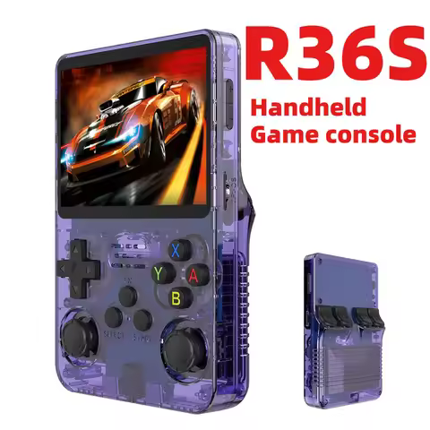 R36S Retro Handheld Game Console Linux System 3.5-inch IPS HD 4K 64G 20000+ Games Portable Pocket Ga