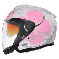Open Face Motorcycle Accessories Motobike Helmets with Double Visor Dot Approved CYRIL R18 Helmets M