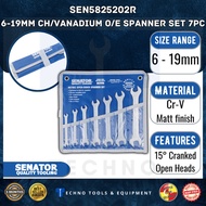 SENATOR SEN5825202R 6-19mm CH/VANADIUM O/E SPANNER SET 7PC