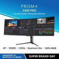 PRISM+ X490 PRO 49" 120Hz Quantum Dot HDR Super Ultrawide WQHD Curved 32:9 [5120 x 1440] Adaptive-Sync Gaming Monitor