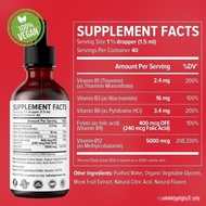 (2) Vitamin B12 B6 Liquid Drops, B12 Sublingual Vitamin B Complex - B 12 Vitamin 5000mcg - B12 Methy