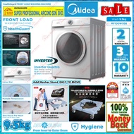 Midea Washer Machine MF100W95B 9.5kg Front Load Washer Machine Inverter Motor