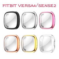 Protective Case Cover Watch For Fitbit Versa 4 / Fitbit Sense2 Shell Bezel band bumper for Versa4 / 