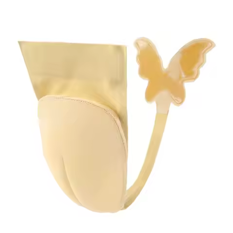 Mens Cross-Dresser Invisible Underwear Strapless Self-Adhesive C-string Butterfly C-Shaped Thong Pan