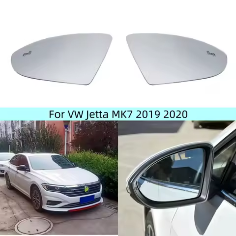 For VW Jetta MK7 2019 -2020 Auto Heated Blind Spot Warning Wing Rear Mirror Glass USA Version