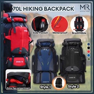 MR 70L/ 75L / 90L Large Capacity Hiking Backpack Travel Bag Outdoor Sport Bag Camping Beg Adjustable