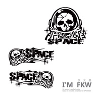 Reflective House FKW Spaceman Skeleton Waterproof Car Sticker Motorcycle MMBCU drg krv moto jet sl s