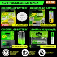GREAT DEAL  ORIGINAL GP BATTERY 3V CR2032 COIN CELL LITHIUM / 12V 23A SUPER ALKALINE / 9V LITHIUM / 