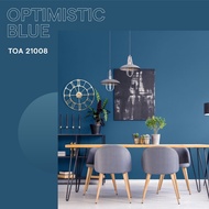 TOA สีทาบ้าน เฉดสี 21001 ผสมรองพื้น โฟร์ซีซั่นส์ 2in1 ขนาด 3.7 ลิตร เปิดฝาทาได้เลย สีทาภายนอก ภายใน