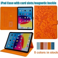 Pressed Magpie Flower Craft Desgin Case for iPad Pro 11 13 M4 M5 Air 4/5 A16 11th/10th Gen 9 8 7 10.