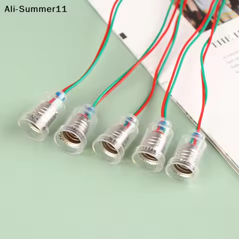 【A6L】【A8】【WG】5Pcs E10 Lamp Holder With Wire Small Lampholder E10 Base Experiment Teaching Instrument