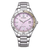 Citizen Eco-Drive Pink Dial Silver Stainless Steel Strap Women Watch FE6170-88X