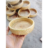 Full rattan peanut container.D.15.T.5.cm