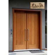 pintu kupu tarung dan kusen minimalis kayu jati solid