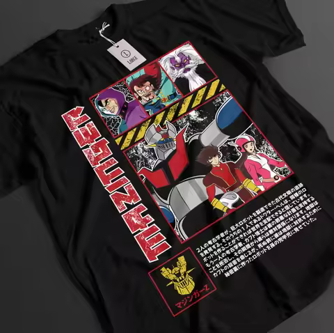 Mazinger Z Shirt Koji Tshirt Sayaka T-Shirt Yumi Top Ashura Hell Robot Anime Tee