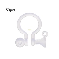 flgo 50Pieces Set Earring Components Clear Clip-on Earring Converter Resin Clip-on Earring Findings 