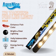 AquaNice X2 Aquarium LED Light GOLD Submersible Fish Tank Light Color Enhancing Energy Saving 2FT/3F