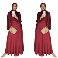 Maxi Chikita MAROON [Gamis 0109] SKV Baju Gamis Wanita Terbaru