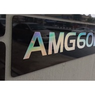 Number plate kereta 2D tulisan warna rainbow (tulisan dalam) custom made size