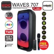 Salpido Waves 707 Bluetooth Portable Speaker with mic and electric guitar amp line in support