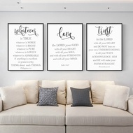 Bible Verse Prints Quote Poster Wall Art Christian Canvas Painting Decor Wall Pictures