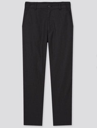 Uniqlo編號438659 女裝 棉麻窄管長褲 M號尺寸看商品描述。工作褲 寬褲 直筒 鉛筆 黑色 長 面試上班休閒