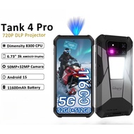 Unihertz 8849 Tank 4 pro 5G AI Rugged Phone Built-in 720P Projector Dimensity 8300 512GB/1TB ROM 3k 