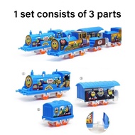 iDECO Kids Train Toys Set With Track Kids Battery Operated Train Toys DIY Self Assembly Track Automatic Operation