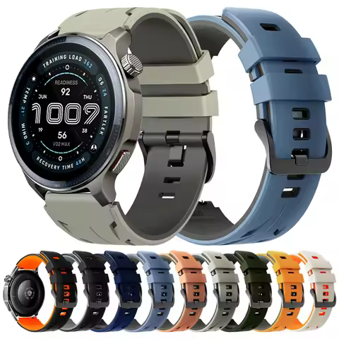 22mm Silicone Watchbands For AMAZFIT BIP 5 6 Stratos 3 Soft Wristband For Huami Amazfit BALANCE 2 GT