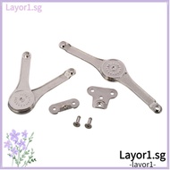 LAYOR1 2 Pcs Support Hinge, Zinc Alloy Silver Soft Close Cabinet Hinges, Lift Up Stay Home Hardware Window, Door, Box, , Cabinet