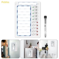 Picbliss Magnetic Checklist Board ADHD Tool Chores Slider Chart for Kids Planning