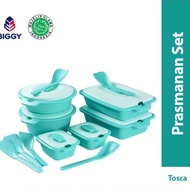 Prasmanan Set - Kotak#tupperware set sayur lauk Aquamarine Biggy set -