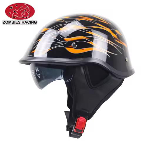 DOT Motorcycle helmet Matte Black German Half Face Helmet Chopper Cruiser Biker S,M,L,XL,XXL scooter