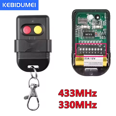 433MHz 330 mhz 2 Keys RF Wireless Remote Control 8 Dip Switch Auto Gate For Gate Garage Door Opener