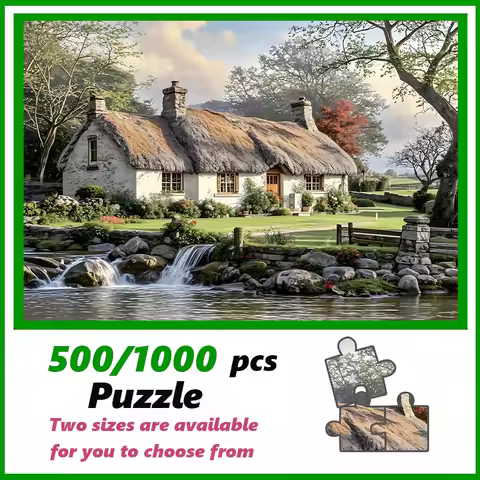 A high-quality 500/1000-piece puzzle, perfect for adults, is a fun family game that helps relieve st