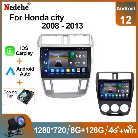 2 Din Car Radio Android Carplay Stereo For For Honda City 2008 2010 2011 2012 2013 Multimedia HD Scr