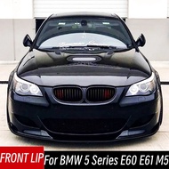 For BMW 5 Series E60 E61 M5 2005-2010 Bodykit Car Front Bumper Splitter Lip Chin Spoiler Diffuser Ex