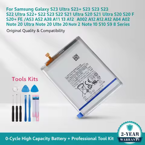 Original Quality Battery For Samsung S21 Ultra S21 Plus S20 FE A51 A70 A41 Note 20 Ultra A02S Phone