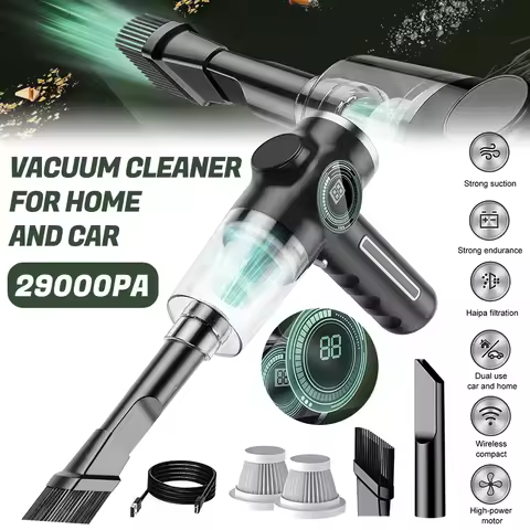 29000PA Car Vacuum Cleaner Wireless Powerful Cleaning Machine Strong Suction Handheld for Car Portab