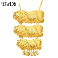 Emas 916 Gold Necklace Womens Dragon Phoenix Pig Brand Wedding Wedding Bridal Necklace Jewelry