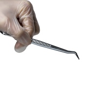 5pcs Single-use iron forceps, curved forceps, forceps, cast iron curved head