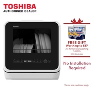 Toshiba 5L Portable Dishwasher DWS-22ASG(K) (DWS-22ASG) (FREE 2 x Finish Dishwasher Tablets - While Stock Lasts)