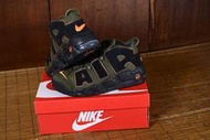 Nike 休閒鞋 Air More Uptempo 96 軍綠 黑 大AIR 籃球鞋 男鞋 全氣墊 US11