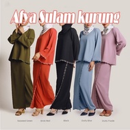 ☀Afya Sulam Overlap Skirt Kurung Kedah Baju Kurung Moden Baju raya Sulaman Lace  Nikah Tunang bridesmaid muslimah women♩