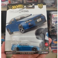 Hotwheels Premium R34 Timeless Icon biru