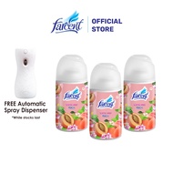 Farcent Automatic Scented Spray Starter Refill Air Freshener Peach (250mlx3) FREE Dispenser