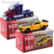 Takara Tomy Dream Tomica Transformers Series Optimus Prime Bumblebee Vehicle Diecast Metal Model Alloy Car Collection Toys Gift