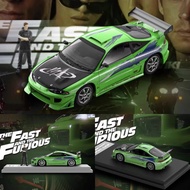 Fast Speed FS 1: 64 Eclipse Eclipse Two-Door Sports Car FNF Fast Green Alloy Car Model Non-Remote Fr